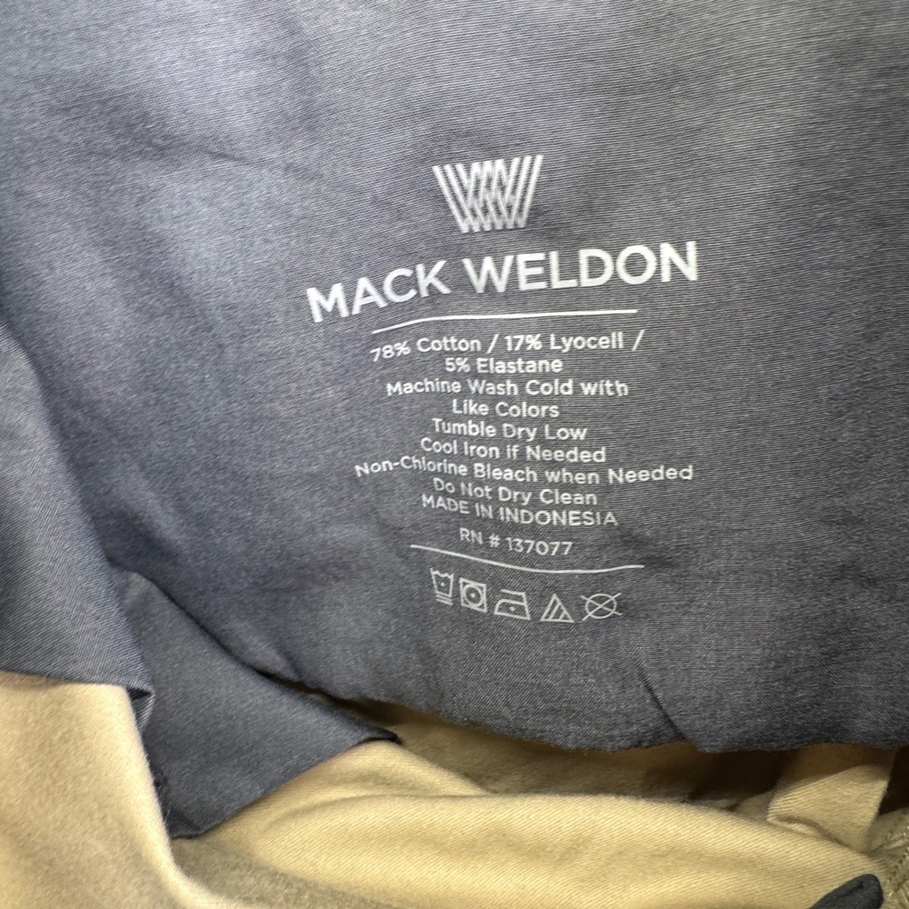 Mack Weldon Radius Pant 36x32 Tan Khaki Performance Chino Techwear Gorpcore - Picture 4 of 9